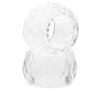 Homoyoyo Anillos de Servilleta Transparentes de Cristal para Bodas y Eventos, Resistentes a Deformaciones y Desgaste, Diseño Elegante y Sofisticado, Pack de 2 Piezas