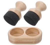 Homoyoyo Aplicador de Aceite y Cera para de de Pincel Redondo Ergonómico 5X5X85 CM Doble Base de Madera Cuidado y Mantenimiento de y Superficies de Cocina