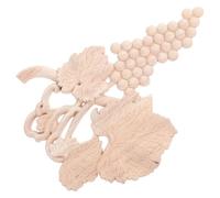 Homoyoyo Aplique Decorativo de Madera Maciza Tallada Patrón de Uva Hueca Panel Decorativo para Pared y Muebles Estilo Europeo Revestimiento sin Pintar para Gabinetes y Decoración de
