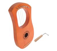 Homoyoyo Arpa Pequeña de 7 Cuerdas de Madera para Principiantes, Instrumento Portátil Tipo Lira Básica para Estudio y Música Clásica, Arpa de Dedo Fácil de Transportar para Lecciones