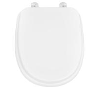 Homoyoyo Asiento de Inodoro Acolchado de Espuma Blanca Gruesa, Funda Blanda con Diseño Clásico, Reemplazo para Asiento de Inodoro Redondo, Cómodo y Resistente para Baño y Rv