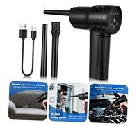 Homoyoyo Aspirador De Aire Comprimido Inalámbrico Recargable para Electrónica Teclados Interiores De Automóviles y Soplador De Portátil Batería Recargable y Boquilla