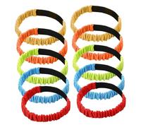 Homoyoyo Bandas Elásticas de Tres Patas para Competencias Deportivas y Relevos, 10 Piezas Coloridas de Tela Oxford para y Adultos