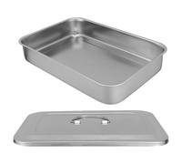 Homoyoyo Bandeja de Esterilización de Acero Inoxidable con Tapa y Asa Diseño Profesional y Elegante para Herramientas de Manicura para Uso en Casa y Estudio