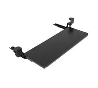 Homoyoyo Bandeja Deslizante para Teclado De Computadora Soporte De Acero Al Carbono Sin Perforaciones Bandeja Debajo del Escritorio para Oficina o Estudio Negro