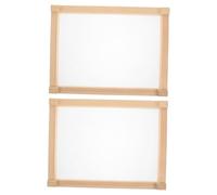 Homoyoyo Bandeja Rectangular de Secado de Malla para Hierbas y Plantas Medicinales Marco de Madera, 2 Piezas Apilables para Cocina y Uso al Aire Libre Excelente Ventilación