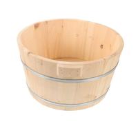 Homoyoyo Bañera para Pies de Madera Maciza 1 Unidad 21 Cm Profundidad sin Pintura para Niños Uso Doméstico Multifuncional Baño de Pies y Pedicura Segura y Natural
