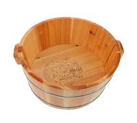 Homoyoyo Bañera para Pies de Madera Maciza Alta con Diseño Profundo para Inmersión Total Portátil y Liviana para Spa Doméstico y Masaje Relajante