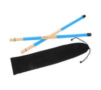Homoyoyo Baquetas de Batería Profesionales de Bambú 19 Varillas Azul Funda de Tela, Escobillas para Jazz y Folk, Accesorio Portátil para Percusión y Tambores Musicales