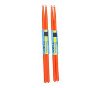 Homoyoyo Baquetas De Madera De Arce 5a Color Naranja, Juego De 4 Unidades Antideslizantes y Ligeras, Ergonomía Cómoda Para Batería e Instrumentos De Percusión, Ideales Para Principiantes y Niños
