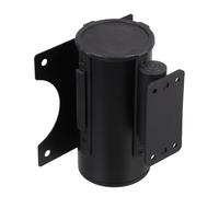 Homoyoyo Barrera Retráctil de Cinturón Montada en Pared 2 Metros Acero Inoxidable Negro para Control de Multitudes y Señalización de Seguridad en Interiores y Exteriores