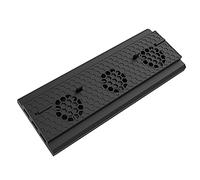 Homoyoyo Base De Ventilación Vertical para De Control De Temperatura Ventilador Triple y Hub USB Compatible One Negro