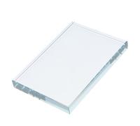 Homoyoyo Bloque de Vidrio Cuadrado Transparente 90x130x15 Mm, Pisapapeles para Caligrafía China y Pesas de Tela para Confección, Pisapapeles Portátil Multifuncional para Oficina