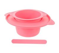 Homoyoyo Bol de Silicona Resistente al para Derretir Cera Recipiente Plegable para Mascarillas Faciales y Depilación Incluye Varilla Mezcladora Rosa Herramienta de Reutilizable