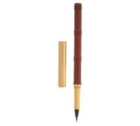 Homoyoyo Bolígrafo de Pincel Flexible para Caligrafía y Lettering Pelo Natural y Cuerpo de Madera, Portátil Agarre Cómodo para Escritura Artística en Casa