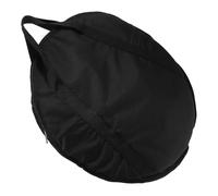 Homoyoyo Bolsa de Almacenamiento Redonda Diseño de Mano Resistente y Fabricada en Tela Oxford Negra para Transporte Práctico para Platillos E Instrumentos