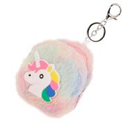 Homoyoyo Bolsa De Llaves Unicornio Monedero Llavero para Mujer Monedero Cremallera De Peluche Pequeño para Mujer El Bolso o Usar Viajes Diarios