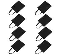 Homoyoyo Bolsa de Lona Reutilizable Negra 35X42 CM 8 Piezas Bolsa de Supermercado Multiusos Asas Resistentes Adecuado para Compras Manualidades y Almacenamiento Diario