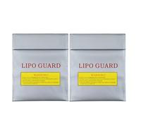 Homoyoyo Bolsa Ignífuga para Baterías Lipo 18X23 CM Pequeña Resistente al Fuego y Explosiones Cierre de Cremallera 2 Unidades para Almacenamiento Seguro Hogar y Oficina