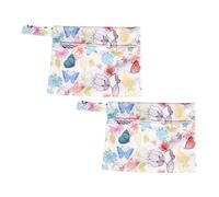 Homoyoyo Bolsa para Compresas Higiénicas de Poliéster 2 Piezas 14X18 CM Diseño Estampado para Mujer Estuche Compacto para Tampones y Toallas Sanitarias Adecuado para Uso Exteriores y