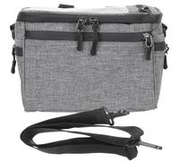 Homoyoyo Bolsa para Manillar de Bicicleta Montaña Gris Pantalla Táctil, Portátil y Ajustable, Bolsa de Almacenamiento Delantera para Ciclismo y Bikepacking, Accesorios para Bicicleta