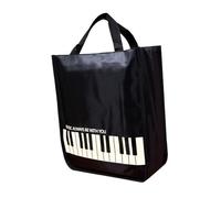 Homoyoyo Bolsa para Partituras de Violín y Piano Resistente al Agua con Diseño Horizontal y Portátil Bolsa de Almacenamiento de para Estudiantes y Músicos Clásico Negro