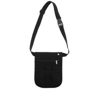 Homoyoyo Bolsa Portátil para Enfermeras en Tela Oxford Negra Compartimentos Múltiples, Riñonera Ajustable para Trabajo Médico y Uso en Cuidado de Mascotas