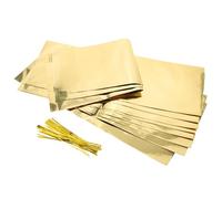 Homoyoyo Bolsas de Obsequio para Botella de Vino Doradas 16,5x45,7 Cm 10 Unidades Bolsas de Obsequio Reutilizables para Navidad, Bodas y Fiestas Diseño Opaco y Cierre Seguro