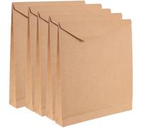 Homoyoyo Bolsas de Papel Kraft Marrón para Embalaje de Ropa y Archivos 5 Unidades Tamaño A4 30X33X5 CM Cierre de Contacto Ideales para Pequeñas Empresas y Empaques de Camisas