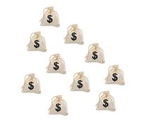 Homoyoyo Bolsas De Tela Cordón 10 Unidades 17x20 Cm De Algodón y Lino, Bolsa De Lona Pequeña Estampado De Letras, Para Fiestas Infantiles, Regalos y Decoración, Uso Múltiple