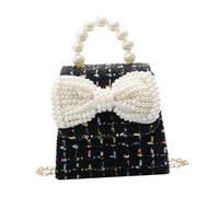 Homoyoyo Bolso Bolsas Monedero para Mujer Cuerpo Azul Chicas Hombro Perla Edad De Adolescencia Cartera Bolsa Pequeña Moda Bandolera Niña Bandolera Sabana De Algodon Negro