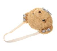 Homoyoyo Bolso De Hombro De Oso Lujoso Acolchado Mujer Cruz Bolso De Oso Pequeño Mini Bolso Peludo Bolsa De Oso Pelo Dibujos Animados Riñonera Monedero De Oso Bandolera Felpa Caqui