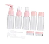 Homoyoyo Botellas de Maquillaje Recargables de Pet Resistentes Organizador Versátil para Champú Loción Crema Solar Gel de Ducha Kit Ligero para Viaje y Diario Rosa