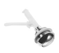 Homoyoyo Botón Pulsador del Tanque del Inodoro de Abs Color Plata Alta Precisión de Descarga, Práctico para Oficina y Hotel, Repuesto para Cisterna