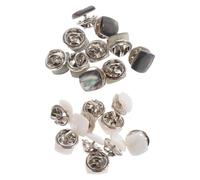 Homoyoyo Botones Ocultos Decorativos para Ropa Mujer, Broches sin Clavos, Botones de Falda y Camisa, Diseño Cuadrado en Tonos Claros y Colorido, 20 Piezas, Accesorios para Evitar