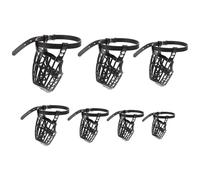 Homoyoyo Bozal para Perros Plástico con Correa Ajustable de PU de Antiladridos Anti-mordeduras Transpirable para Entrenamiento y Seguridad Perros Grandes y Pequeños