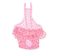 Homoyoyo Bragas de Pañal para Perros Funcionales de Algodón, Talla S, Diseño de Lunares Rosas, Ropa Interior Fisiológica para Menstruación y Celo, Protección para Perras y Cachorros