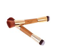 Homoyoyo Brocha Para Tez De Alta Densidad Doble Punta 2 Piezas Tamaño Compacto Mango De Madera Para Maquillaje Profesional Uso Práctico y Portátil Para Rostro