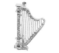 Homoyoyo Broche De Arpa De Cristal Con Diamantes De Imitación - Pin De Solapa Elegante Para Hombres - Accesorio Musical Ideal Para Fiestas y Cumpleaños Diseño Único y Brillante