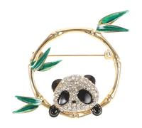 Homoyoyo Broche De Panda Insignia Broche Panda Pequeño Alfiler Broche Inicial Fiesta Hechizas Accesorios Llave Chapado Pata Dibujos Animados Precioso Broche Aleación De Zinc