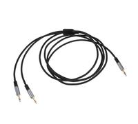 Homoyoyo Cable de Audio Estéreo TRS 3.5mm Chapado en Oro Doble Salida Hembra, 2 Metros, Cobre Libre de Oxígeno y Resistente a Enredos para Altavoces y Tablets