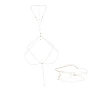 Homoyoyo cadena del cuerpo cinturón de cadena para mujer cadenas de cintura para traficantes de baño cadena de cuentas de cintura joyería de cadena corporal aleación Golden