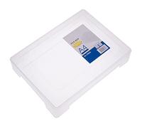 Homoyoyo Caja Archivadora Transparente para Organizador Plástico Resistente para Oficina y Almacenamiento Portátil para Papeles y Archivos