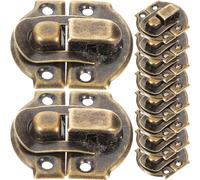 Homoyoyo Caja De 10 Uds. Cajas De Regalo De Madera Aldaba Ganchos De Metal Pasador De Maleta Antiguo Pasador De La Vendimia Armarios Metalicos Pasador De Candado Joyas Cerrar Caja De Regalo