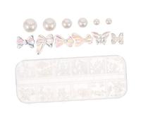 Homoyoyo Caja De Adornos Para Uñas De Dijes De Joya Remaches De Perla Para Decoración De Uñas Acrílicas Suministros Brillantes