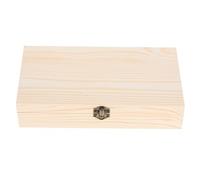 Homoyoyo Caja De Almacenamiento De Madera Rectangular Con Tapa Abatible Para Guardar Libros y Recuerdos Hogar Oficina Caja Decorativa Para Guardar Libros y Tarjetas De Recetas