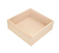 Homoyoyo Caja de Madera Cuadrada 23X23X8 CM Tapa Transparente para Envolver Flores de Jabón Caja de Obsequio Decorativa Navidad y Fiestas