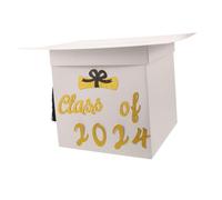 Homoyoyo Caja de Mensajes de Graduación Forma de Sombrero Decoración Creativa para Fiestas de Graduación para Recibir Mensajes de Transportar de Duraderos