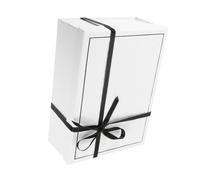 Homoyoyo Caja De Obsequio Plegable Con Cinta De Cartón Blanca Para Celebraciones De Cumpleaños Propuestas De Dama De Honor Cajas De Recuerdos Para Fiestas Para Eventos Diy
