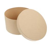 Homoyoyo Caja de Papel Kraft Redonda para Regalos Galletas y Dulces Caja de Obsequio Tapa Multifuncional para Postres para Guardar Pintalabios y Perfumes